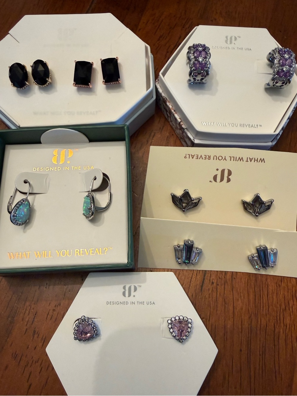 Bomb Party earrings lot NWOT all platings